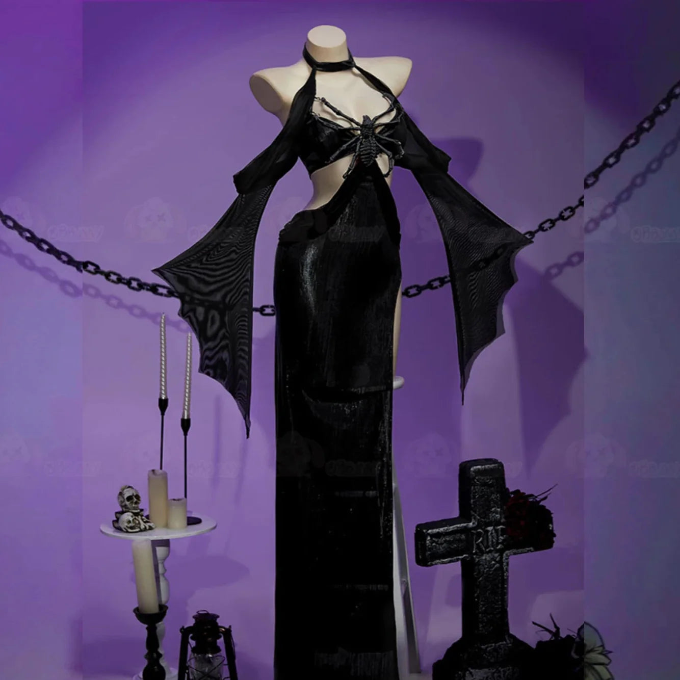 Image of Anime Dark Gothic Sexy Cosplay Costume Dark Gothic Spider Bride Dress Sexy Lingeries Private Photo Shoot Female